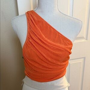 Lioness Vibrant Orange Mesh Top